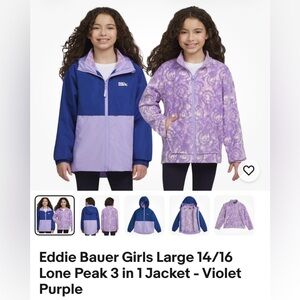 Eddie Bauer Kids' Two-Tone Blue and Purple Raincoat